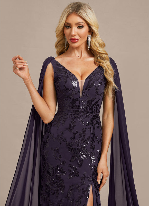 Robe Portefeuille Longue Scintillante - gallery 1