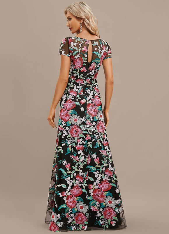 Robe Portefeuille Satinée Fleurie - gallery 8