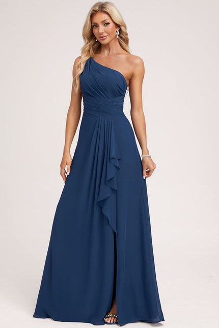 Robe Portefeuille Asymétrique Marine - gallery 2