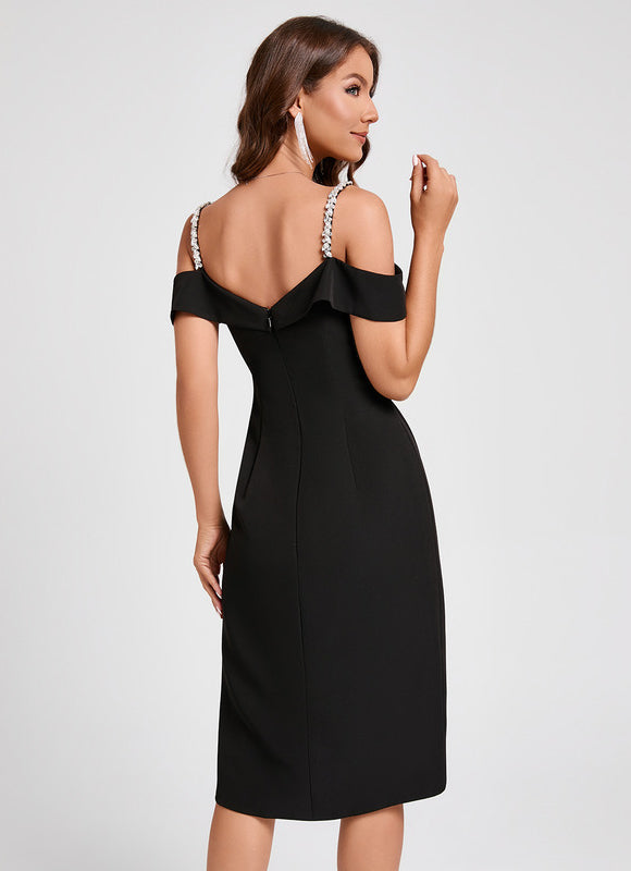 Robe Portefeuille Noir Couture Chic - gallery 3