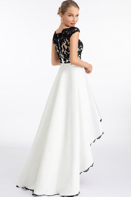 Robe Portefeuille Satinée Contrastée - gallery 2