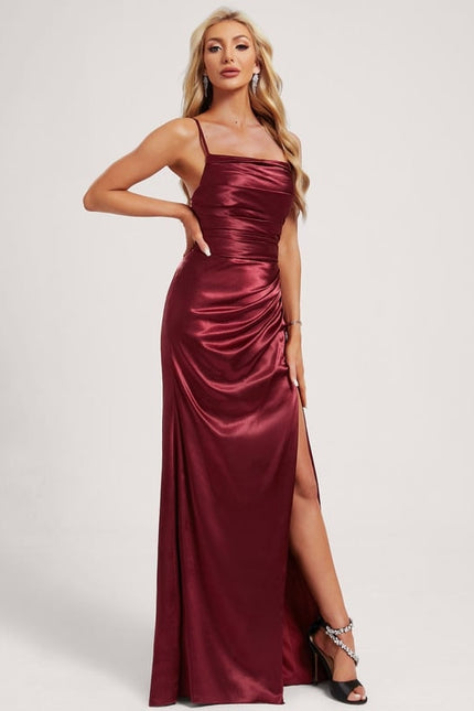 Robe Portefeuille Satin Élégante - gallery 2