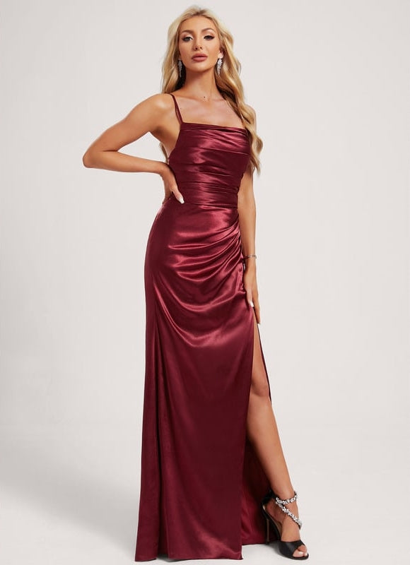 Robe Portefeuille Satin Élégante - gallery 2