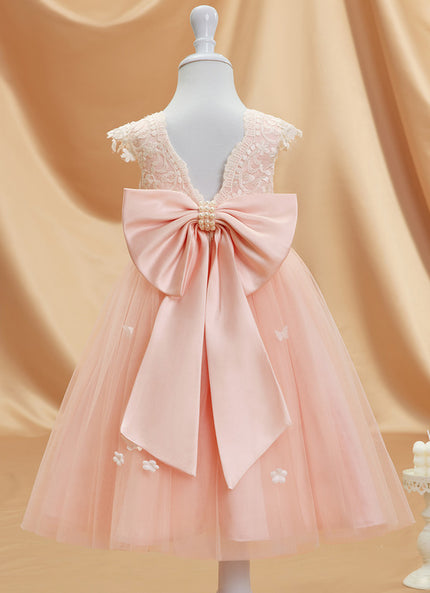Robe Portefeuille Tulle Enfant Rose