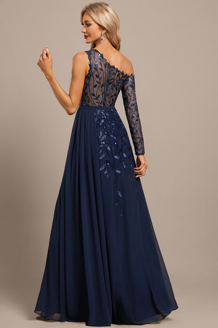 Robe Portefeuille Asymétrique Scintillante - gallery 5