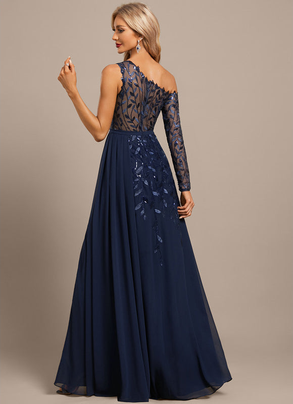 Robe Portefeuille Asymétrique Scintillante - gallery 5