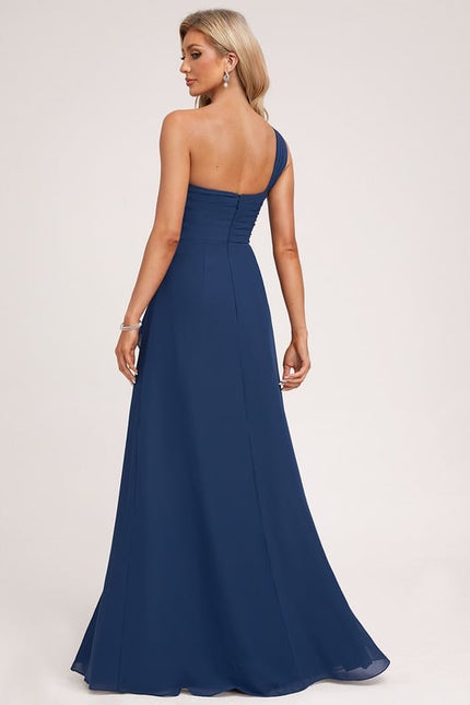 Robe Portefeuille Asymétrique Marine - gallery 1