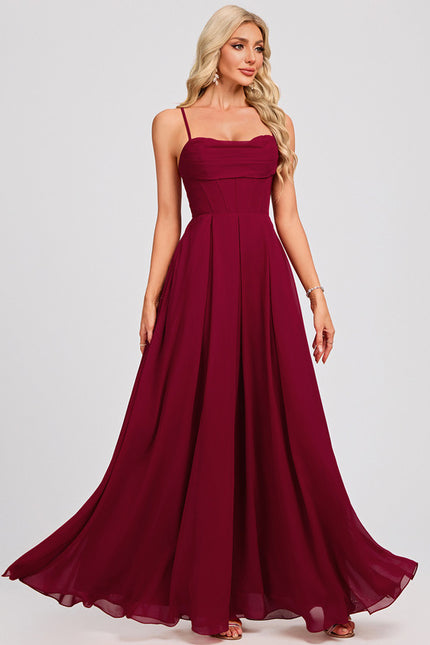 Robe Portefeuille Mousseline Bordeaux - gallery 4