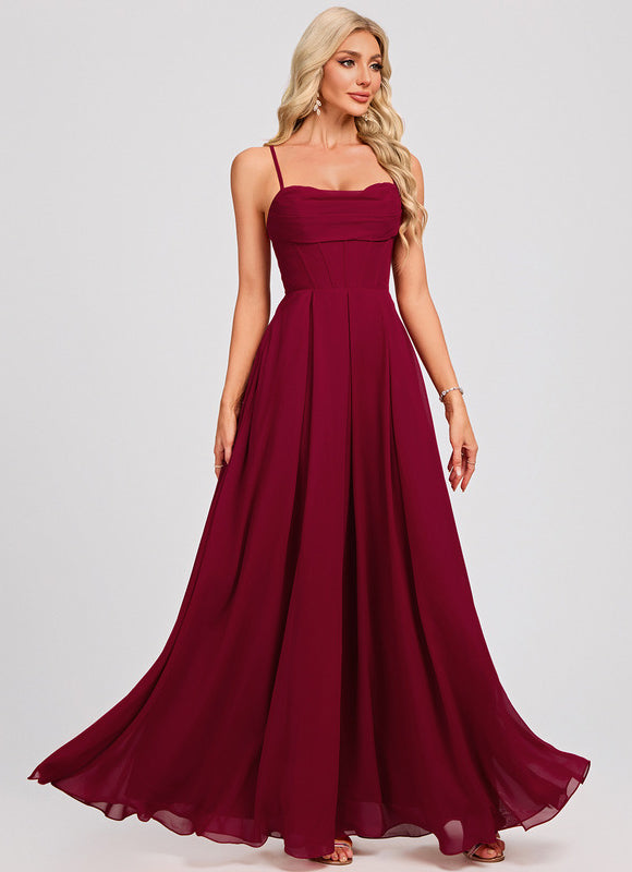Robe Portefeuille Mousseline Bordeaux - gallery 4