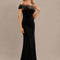Robe Portefeuille Élégance Noire Florale