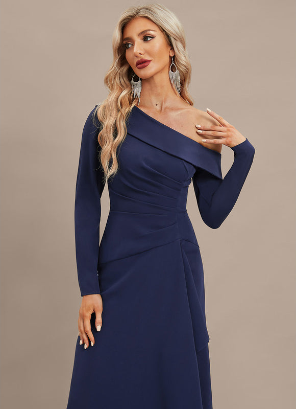Robe Portefeuille Trapèze Asymétrique Chic - gallery 1