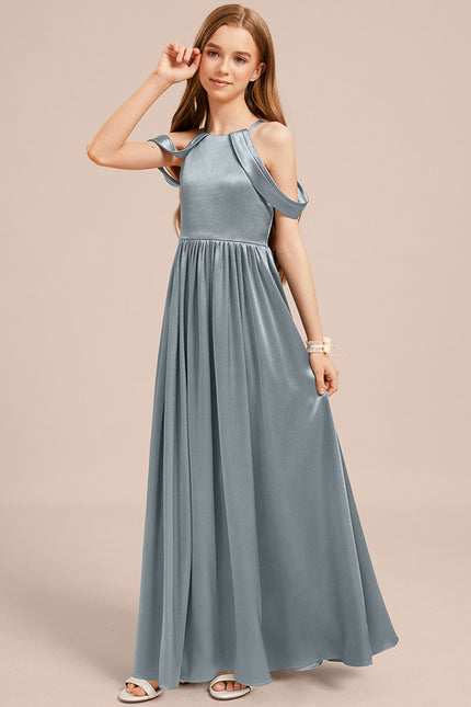 Robe Portefeuille Satin Ciel - gallery 4