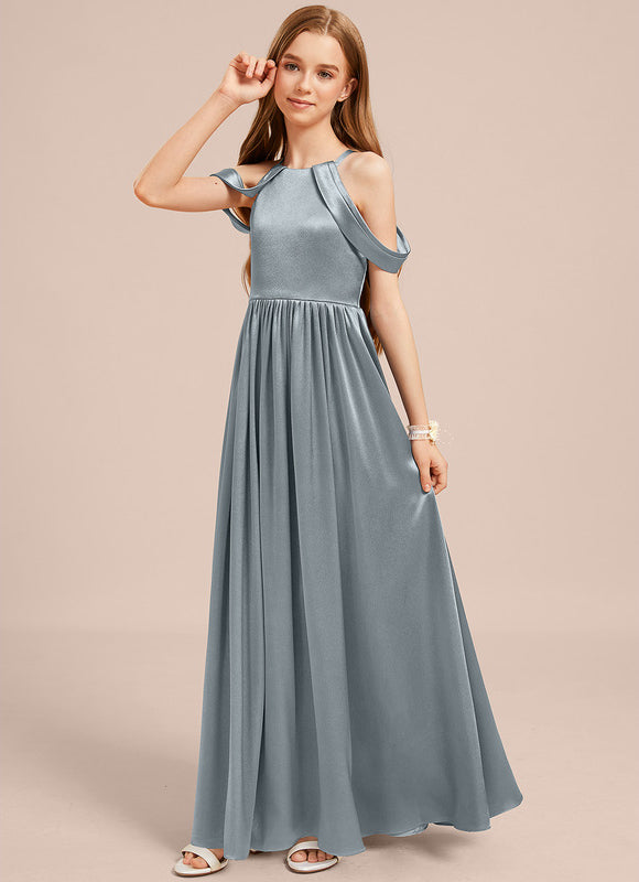 Robe Portefeuille Satin Ciel - gallery 4