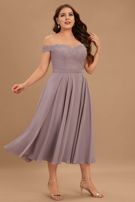 Robe Portefeuille Lilas Aérienne - gallery 5