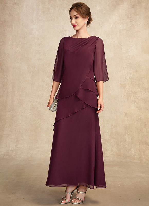 Robe Portefeuille Mousseline Prune - gallery 6