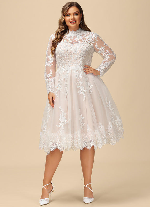 Robe Portefeuille Tulle Dentelle - gallery 8