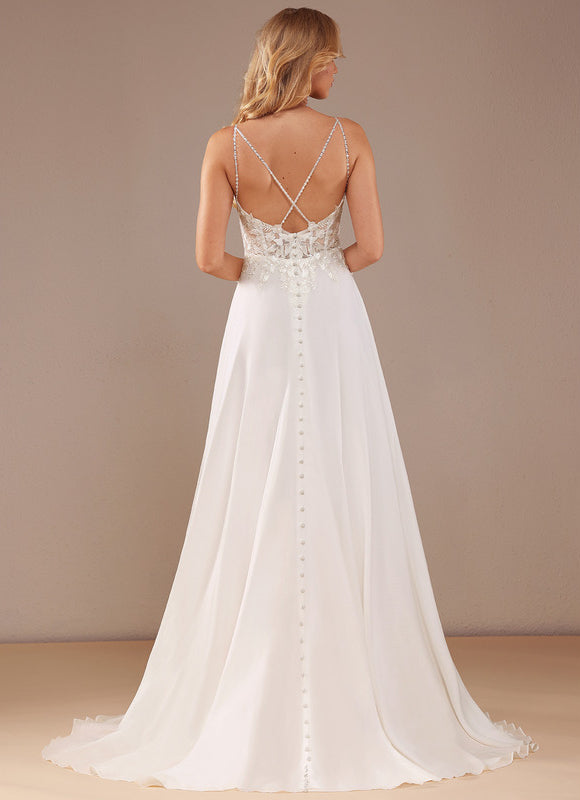 Robe Portefeuille Plume Éthérée - gallery 6