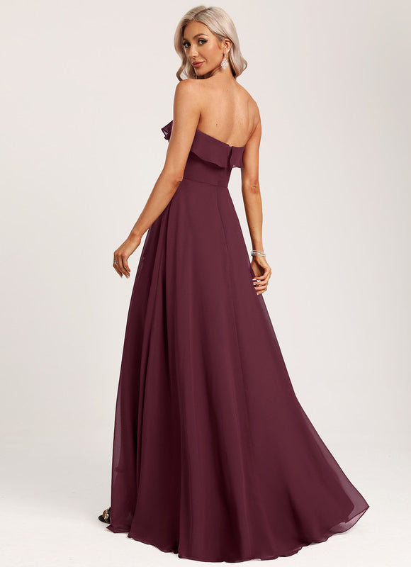 Robe Portefeuille Flottante Bordeaux - gallery 6