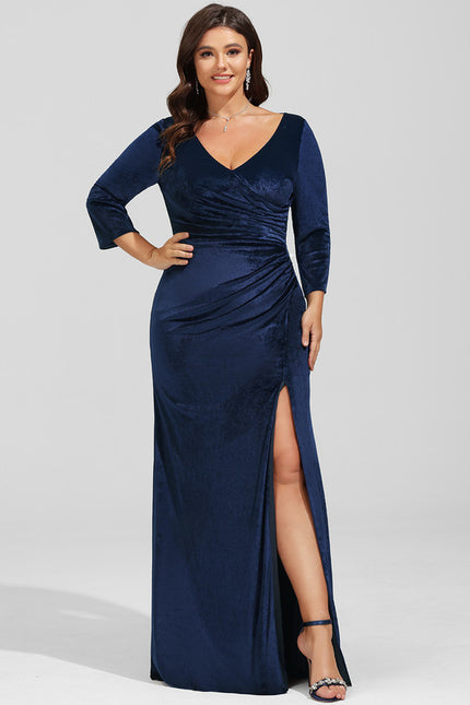 Robe Portefeuille Velours Nuit - gallery 7