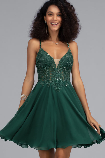 Robe Portefeuille Émeraude Festive - gallery 1