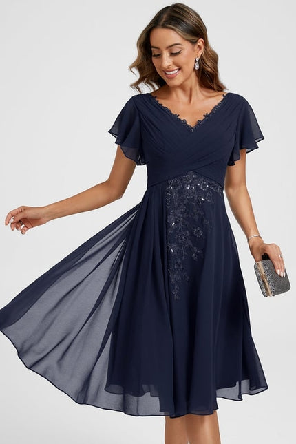 Robe Portefeuille Fluide Brodée