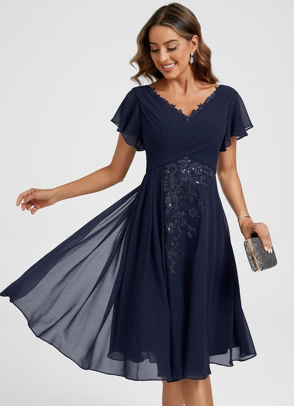 Robe Portefeuille Fluide Brodée