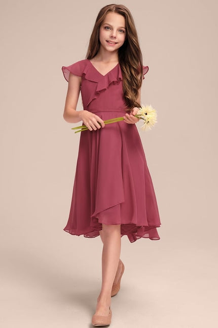Robe Portefeuille Mousseline Asymétrique