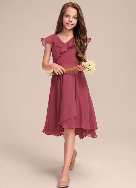 Robe Portefeuille Mousseline Asymétrique