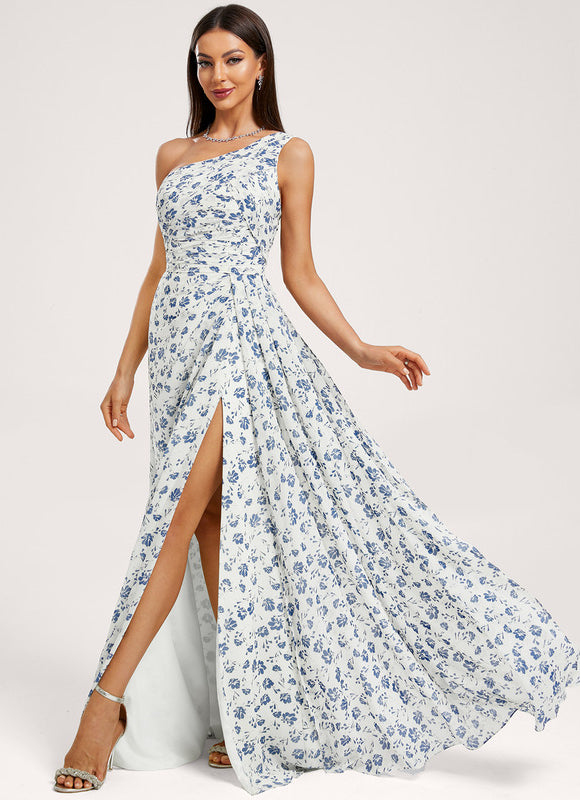 Robe Portefeuille Asymétrique Marine - gallery 3