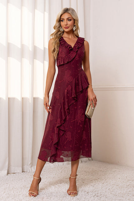Robe Portefeuille Avec Volant