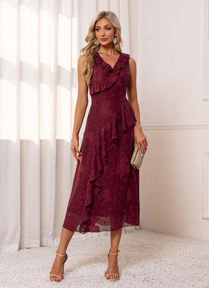 Robe Portefeuille Avec Volant