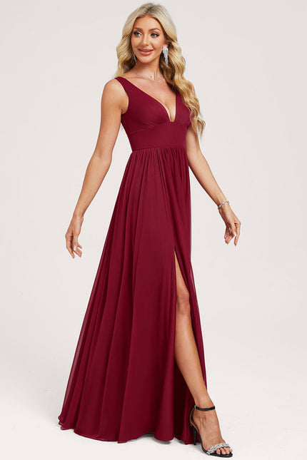 Robe Portefeuille Vaporeuse Bordeaux - gallery 3