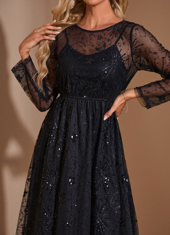 Robe Portefeuille Noire Transparente - gallery 3