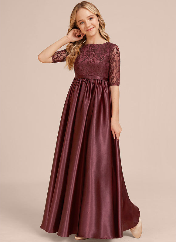 Robe Portefeuille Satin Bordeaux - gallery 3