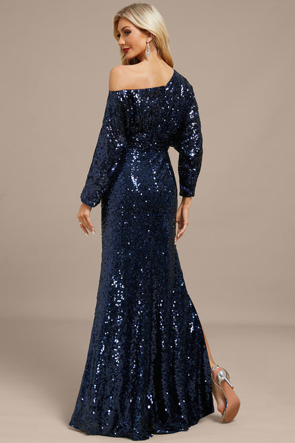 Robe Portefeuille Scintillante Asymétrique - gallery 6