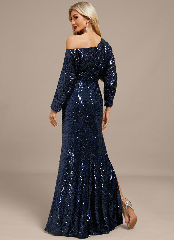 Robe Portefeuille Scintillante Asymétrique - gallery 6