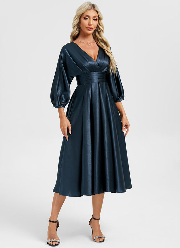 Robe Portefeuille Satinée Élégance - gallery 3