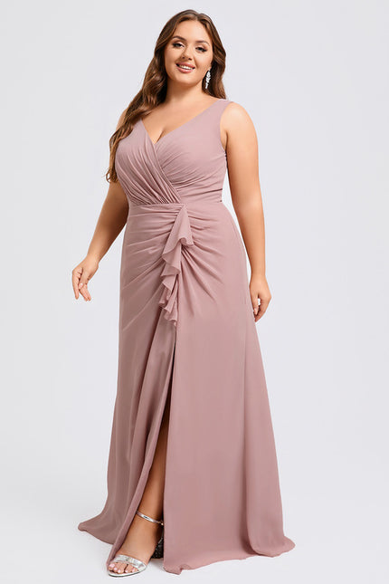 Robe Portefeuille Rose Drapée - gallery 9