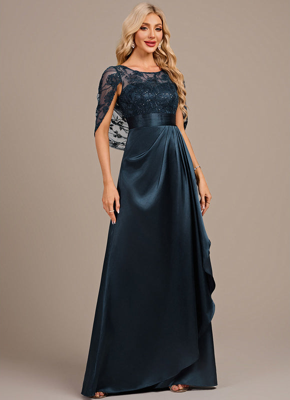Robe Portefeuille Satin Émeraude - gallery 4