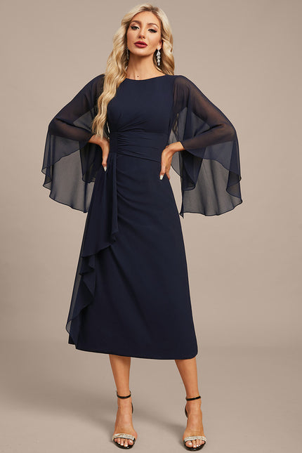 Robe Portefeuille Chiffon Élégante - gallery 2