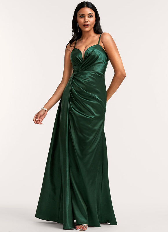 Robe Portefeuille Satin Rose Chic - gallery 4
