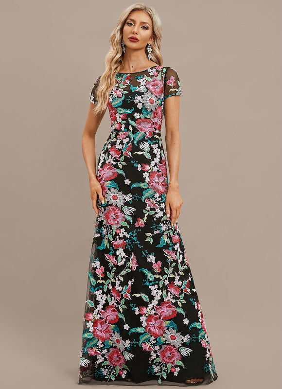Robe Portefeuille Satinée Fleurie - gallery 5