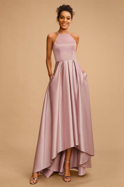 Robe Portefeuille Asymétrique Rose