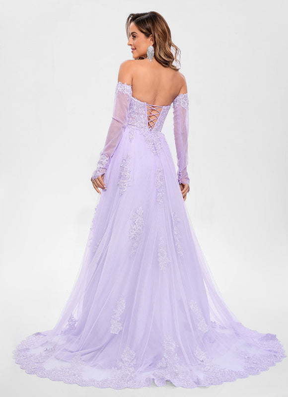 Robe Portefeuille Lilas Délicate - gallery 1