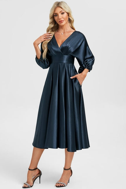 Robe Portefeuille Satinée Élégance - gallery 2