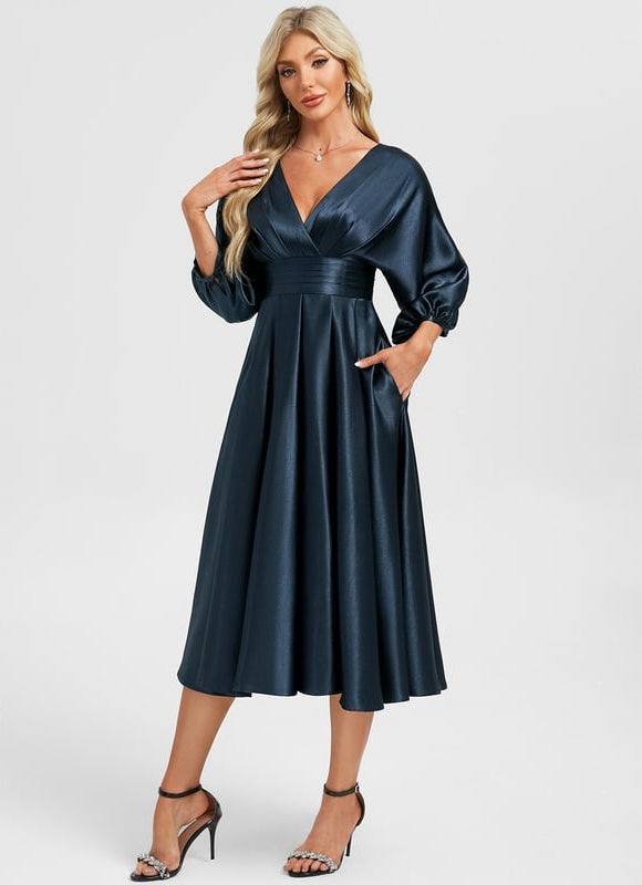 Robe Portefeuille Satinée Élégance - gallery 2