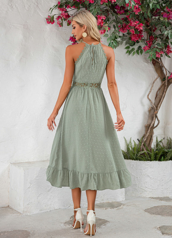 Robe Portefeuille Ailée Vert Deau - gallery 5