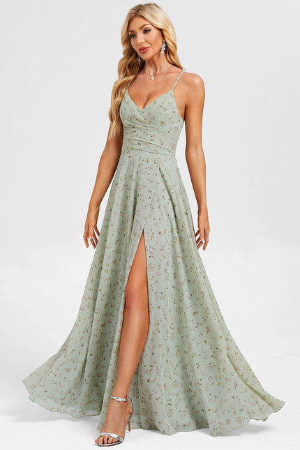 Robe Portefeuille Aérienne Vert Deau - gallery 1