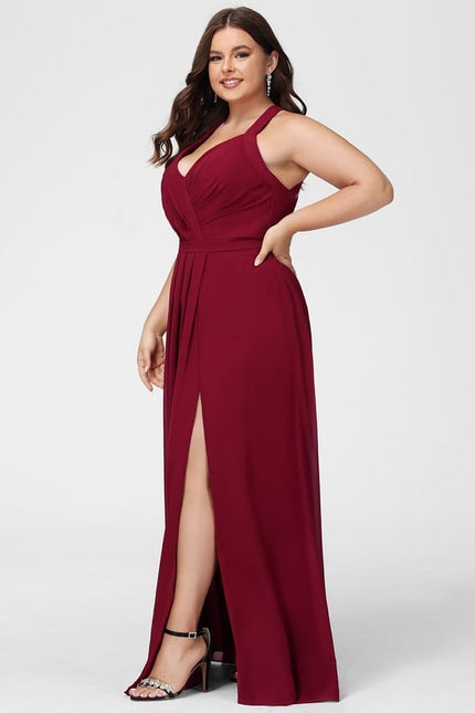 Robe Portefeuille Rose Drapée - gallery 6