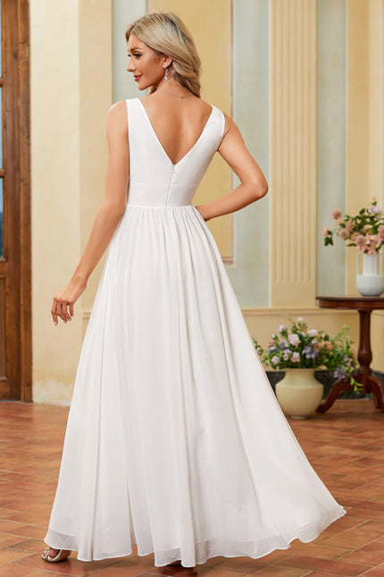 Robe Portefeuille Vaporeuse Blanche - gallery 3